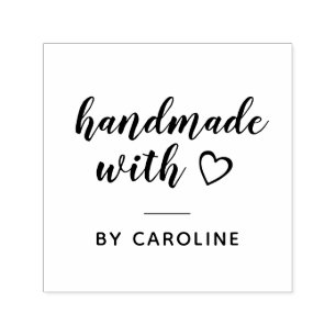 sello de autotinta de escritura única hecha a mano