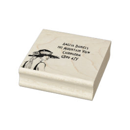 Sello de autotinta del Chica de Flapper de 1920