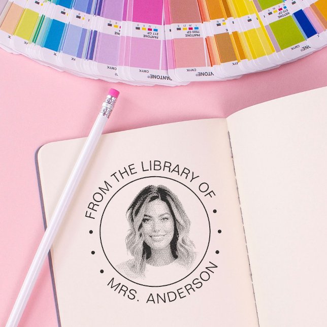 Sello de autotinta del profesor de la biblioteca f (Subido por el creador)