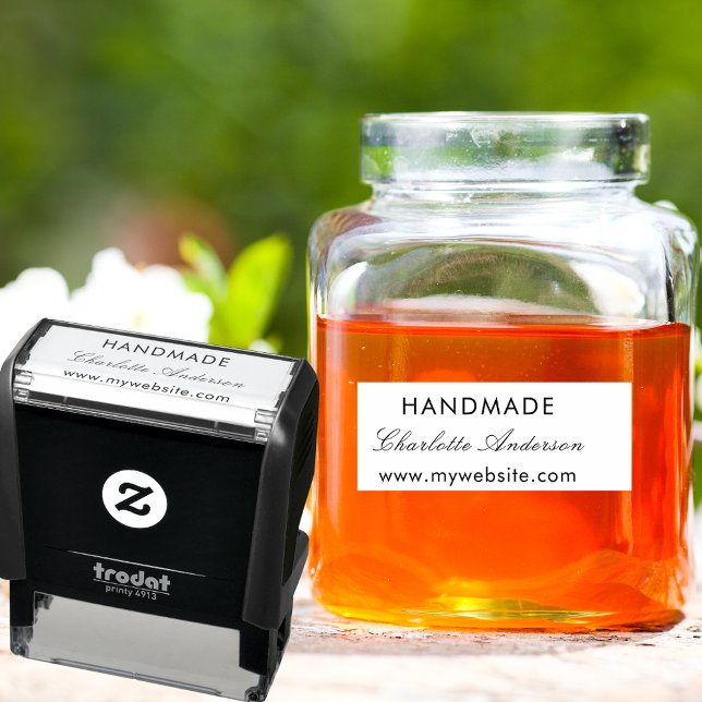 Sello de autotinta del sitio web de nombre hecho a (Subido por el creador)