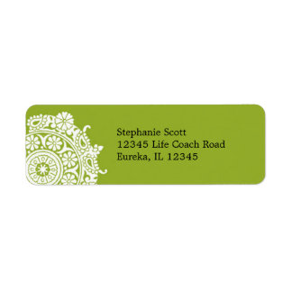 Sello de Avery Elegante Ornamento Blanco/Verde Lim