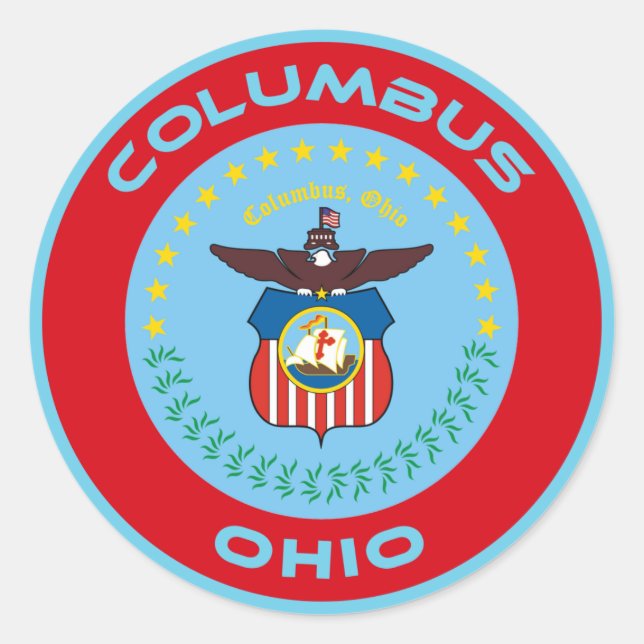 Sello de bandera de Columbus Ohio (Anverso)