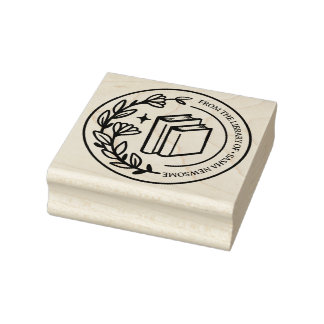 Sello de biblioteca personal - Floral ilustrada a