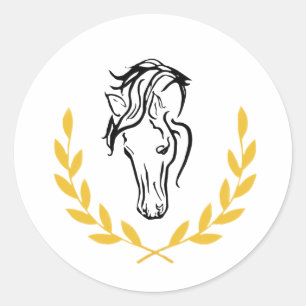 Sello de boda con cresta de caballo - Diseño de la