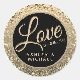 Sello de boda de amor personalizable