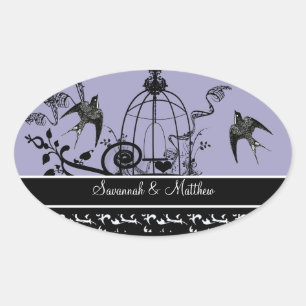 Sello de Boda de aves de época