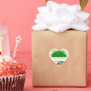 Sello de Boda de madera de leña de árbol del coraz