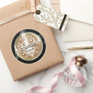 Sello de Boda de oro de Chandelier