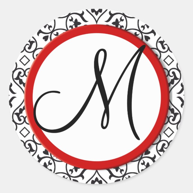 Sello de Boda del guarnecido rojo del Damasco blan (Anverso)