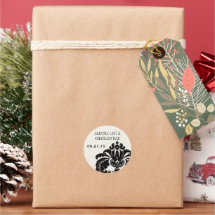 Sello de Boda o etiqueta de favor de la boda de Da