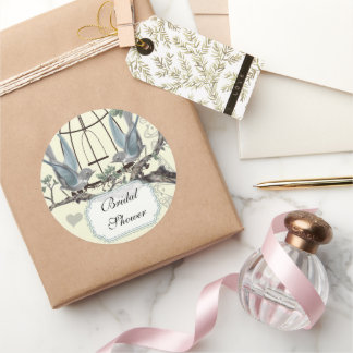 Sello de Boda Vintage Bluebird