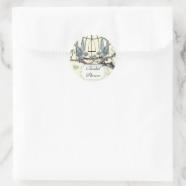 Sello de Boda Vintage Bluebird