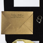 Sello De Bolsillo Nombre y dirección de guión de Personalizado elega<br><div class="desc">Elegante sello de bolsillo de nombre y dirección de guión Personalizado.</div>