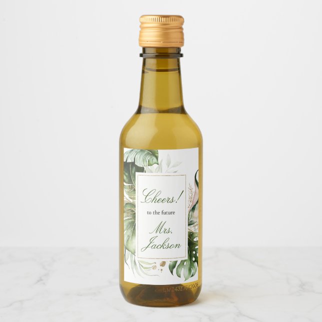 Sello de botella de vino Mini de vegetación tropic (Anverso)