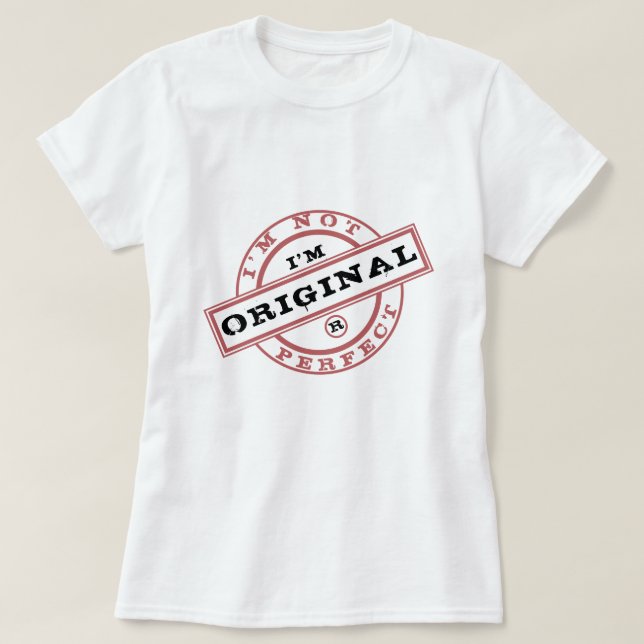 Sello de camiseta juguetón - soy original - no per (Diseño del anverso)