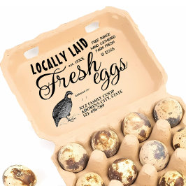 sello de cartón de huevo de codorniz personalizado