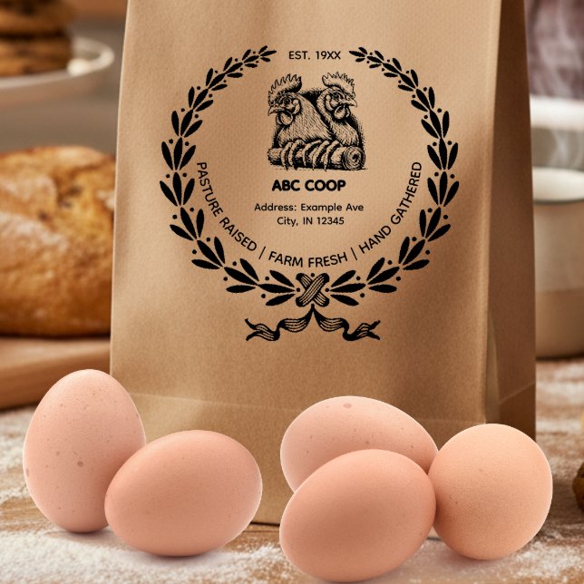 Sello de cartón de huevo de pollo levantado para l (Subido por el creador)