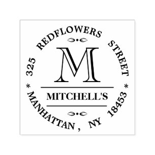 Sello de casamiento de dirección de monograma