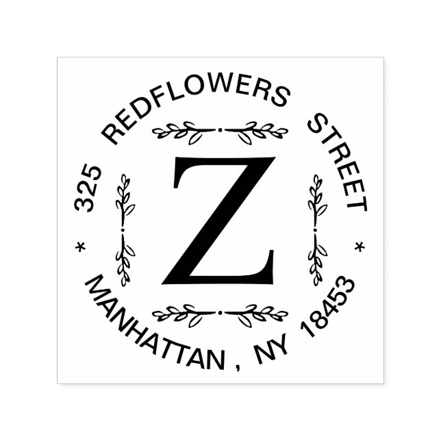 Sello de casamiento de dirección de monograma (Diseño)