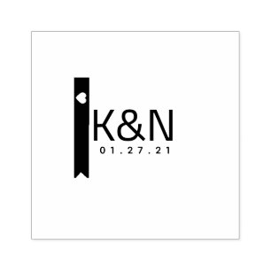 Sello de casamiento inicial del logotipo del Decor