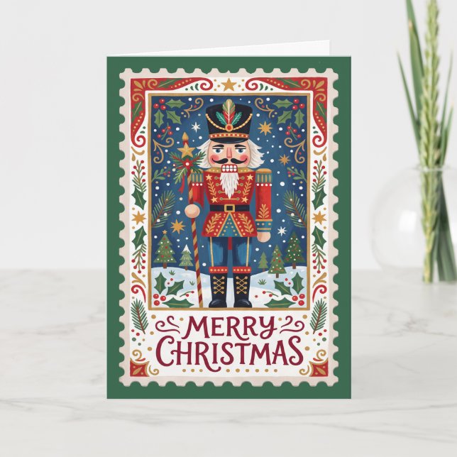 Sello de cascanueces vintage Navidad (Anverso)
