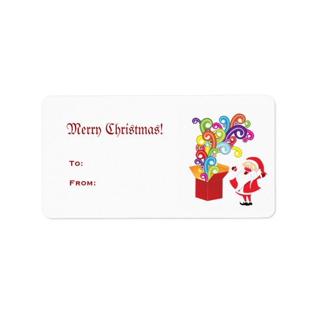 Sello De Casilla De Regalos De Santa Claus (Frente)