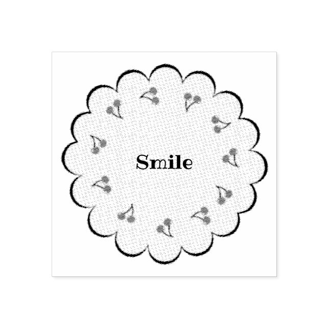 SELLO DE CAUCHO 文字　カスタム　チェリー　 ラバースタンプ (Impresión)