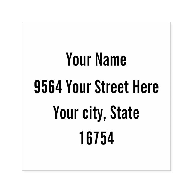 Sello De Caucho 4 Dirección de línea ... (Impresión)