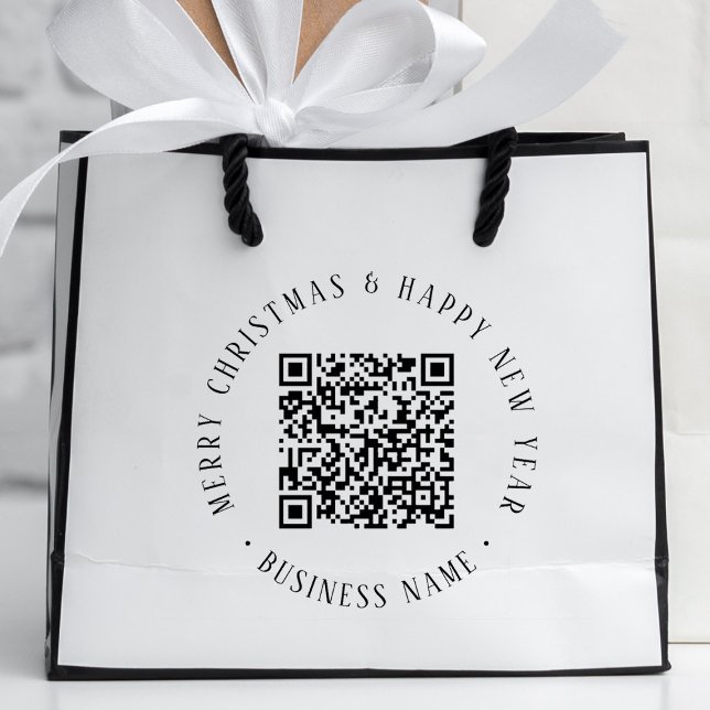 Sello De Caucho 4X5 Business QR Code Christmas Holiday Simple (Subido por el creador)