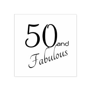 Sello De Caucho 50 y 50.o cumpleaños fabuloso