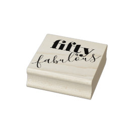 Sello De Caucho 50 y fabuloso 50 cumpleaños Textos