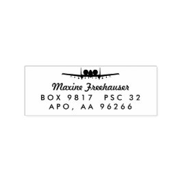Sello De Caucho A-10 Personalizado Warthog Jet Dirección de devolu