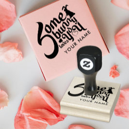 Sello De Caucho A algunos conejitos les encanta la tipografía eleg