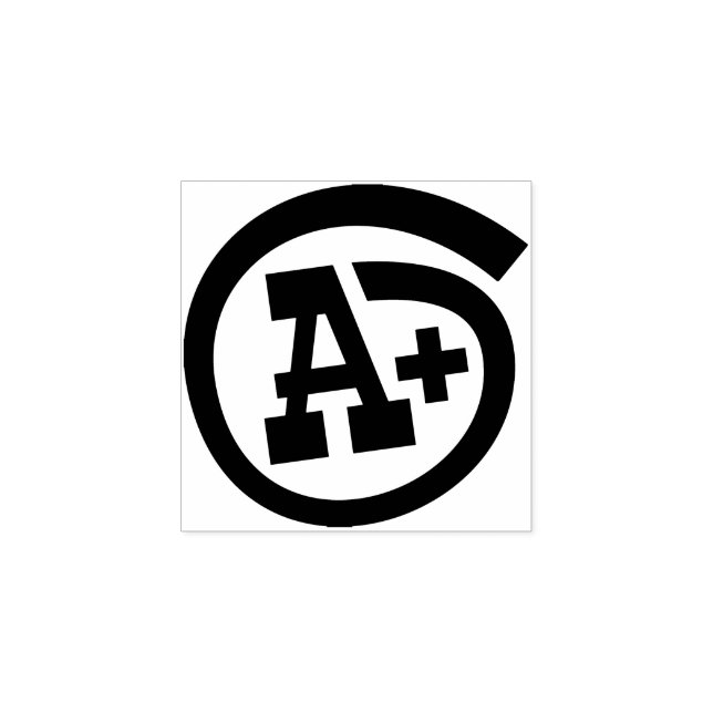 Sello De Caucho A+ Maestros recompensados con rojo (Impresión)