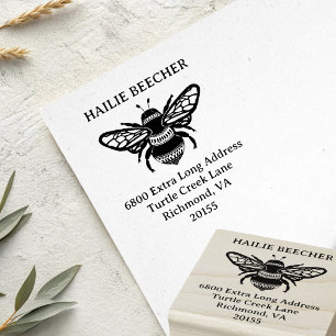 Sello De Caucho Abeja Bumbardera Personalizada de Dirección de Ret