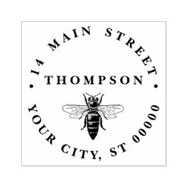 Sello De Caucho Abeja preppy heráldica vintage #2