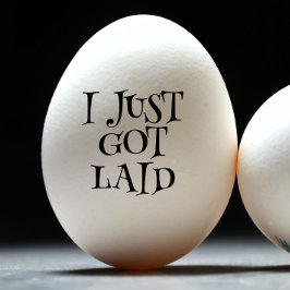 Sello De Caucho Acabo de recibir la estampilla de huevo