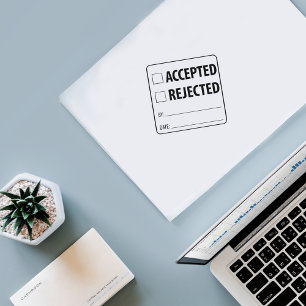 Sello De Caucho Aceptada / rechazada, dos en una