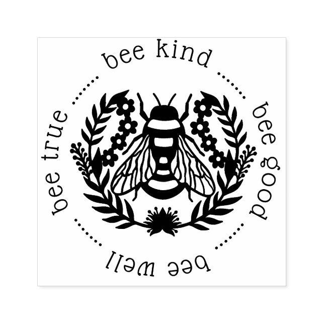 Sello De Caucho Actitudes de Abejas (Impresión)
