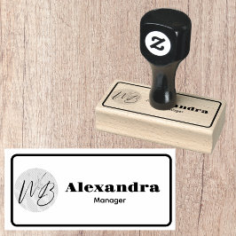Sello De Caucho Administrador de restaurantes con logotipo empresa