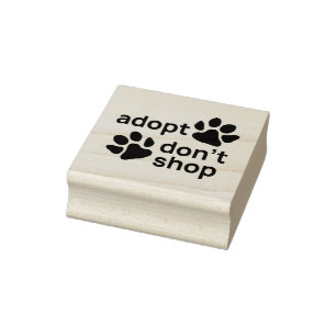 Sello De Caucho Adoptar no comprar hojas