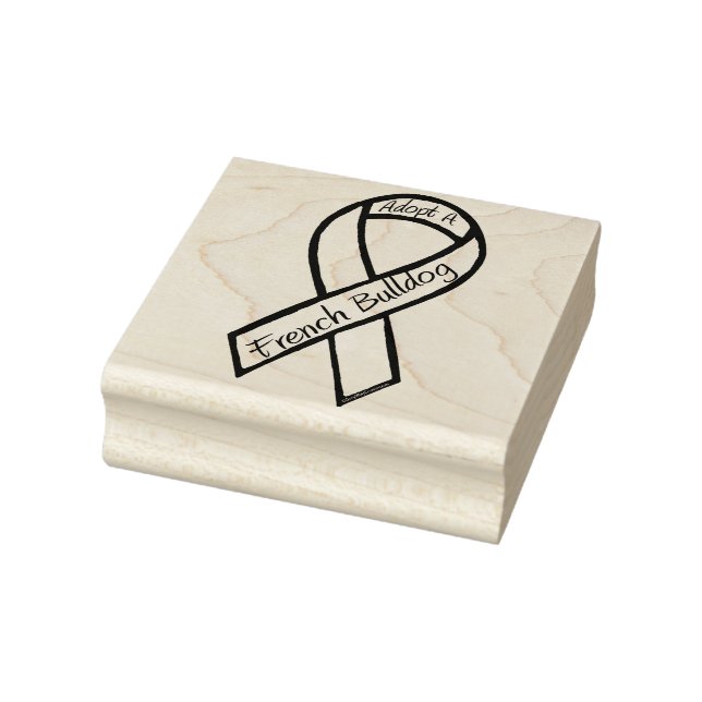 Sello De Caucho Adoptar un Bulldog francés (Sello)
