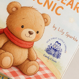 Sello De Caucho Adorables gemelos bebés Ex libris LPM26