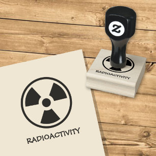 Sello De Caucho Advertencia de radiactividad