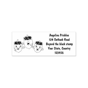 Sello De Caucho Agradables bellotas cantando personalizado para lo