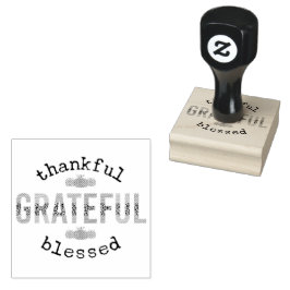 Sello De Caucho Agradecimiento Agradecimiento Bendecida Caída Agra