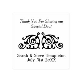 Sello De Caucho Agradecimiento de Boda Personalizado