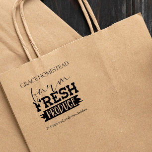 Sello De Caucho Agrícola Producción Fresca Mercado Agrícola Añadir