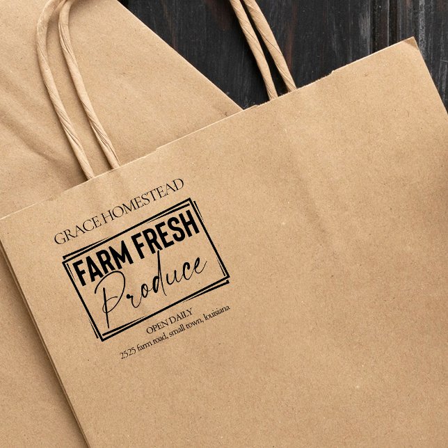 Sello De Caucho Agrícola Producción Fresca Mercado Agrícola Añadir (Subido por el creador)