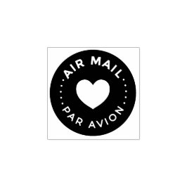 Sello De Caucho AIR MAIL PAR AVION エアメールスタンプ ハート heart cute love ラ